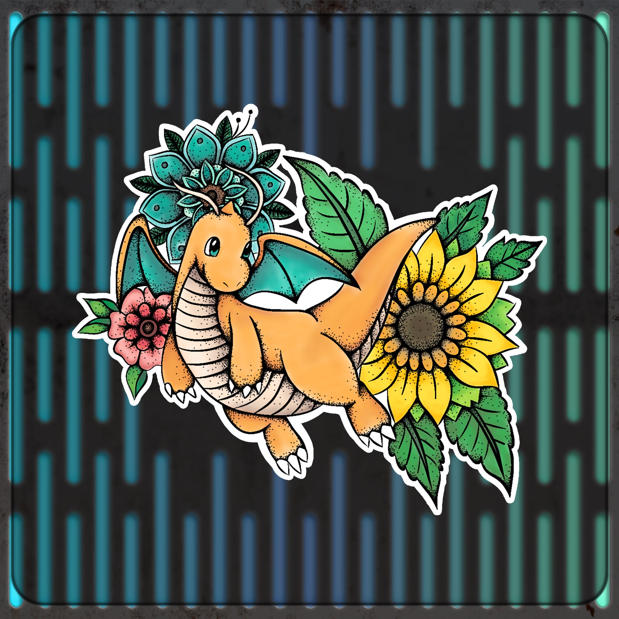 Kanto Nite Dragon Vinyl Sticker