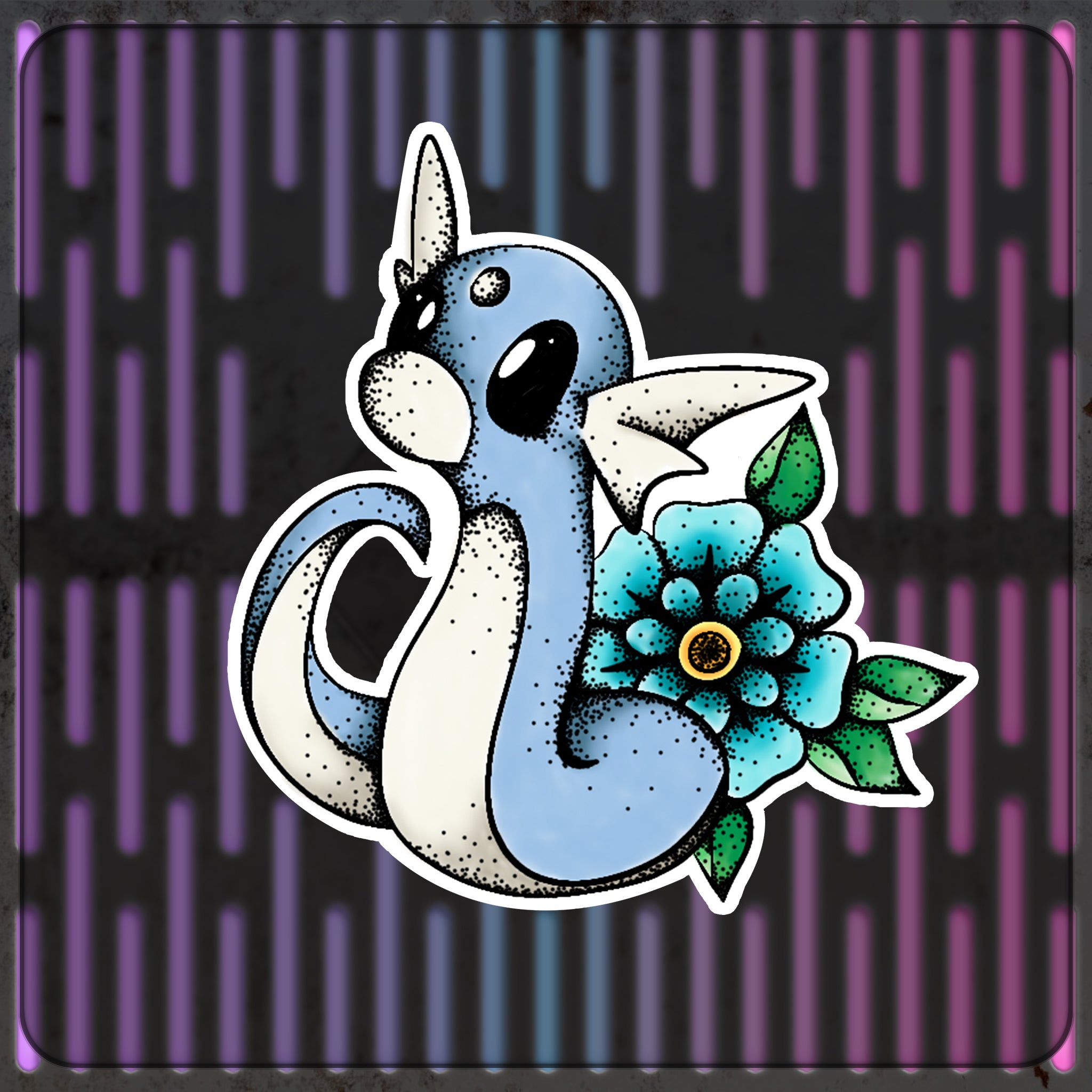 Tiny Kanto Dragon Vinyl Sticker