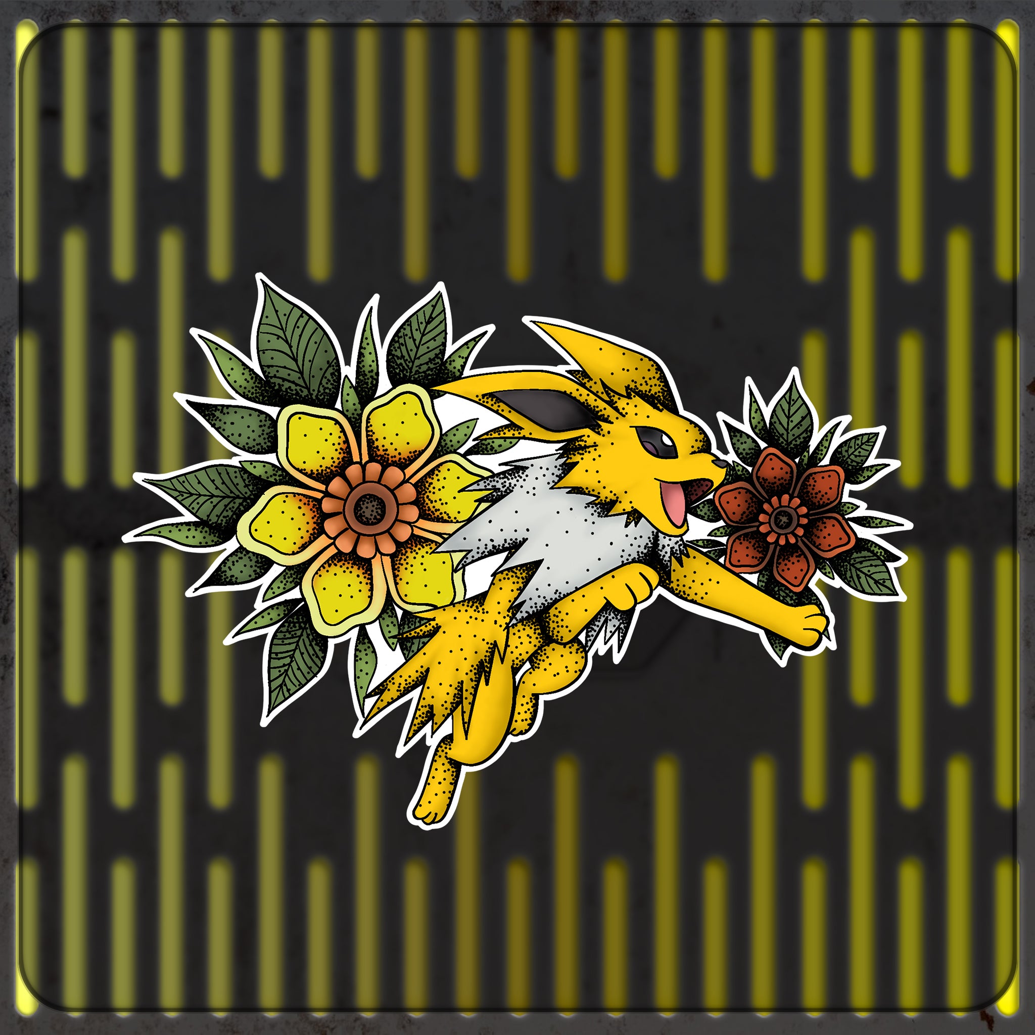 Electric Evolution Dog Vinyl Sticker