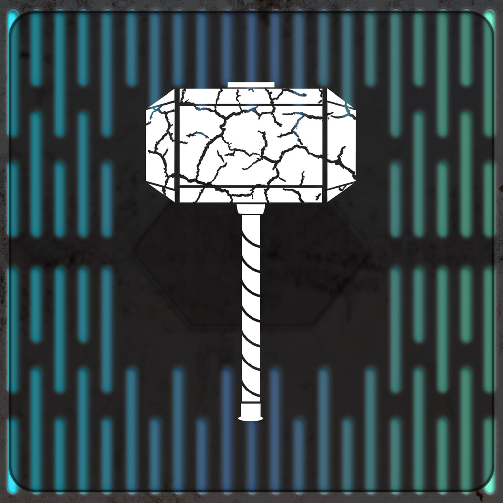 Mjolnir Cracked Vinyl Decal