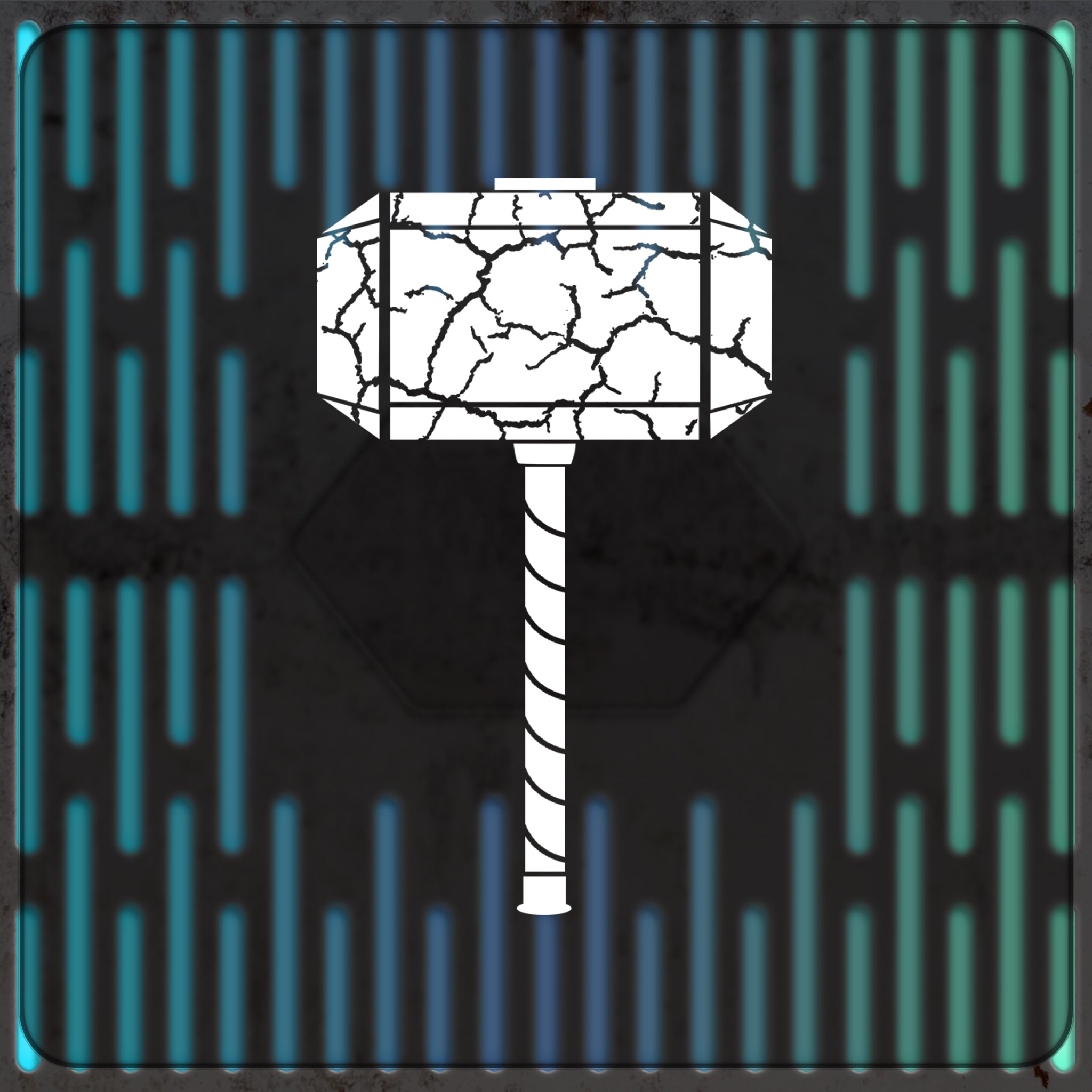 Mjolnir Cracked Vinyl Decal