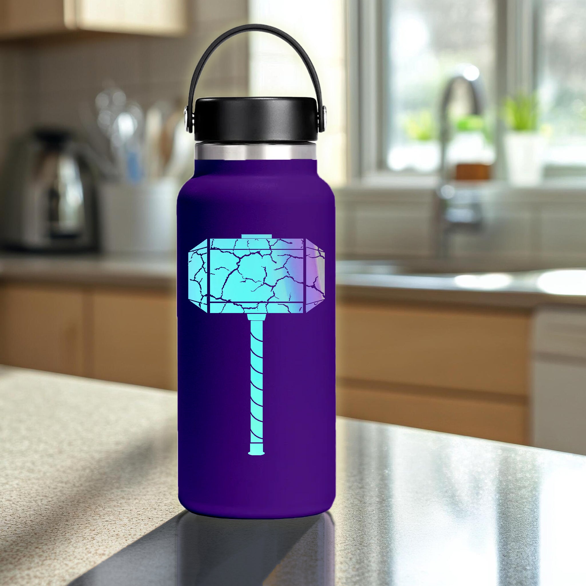 Mjolnir Cracked Vinyl Decal